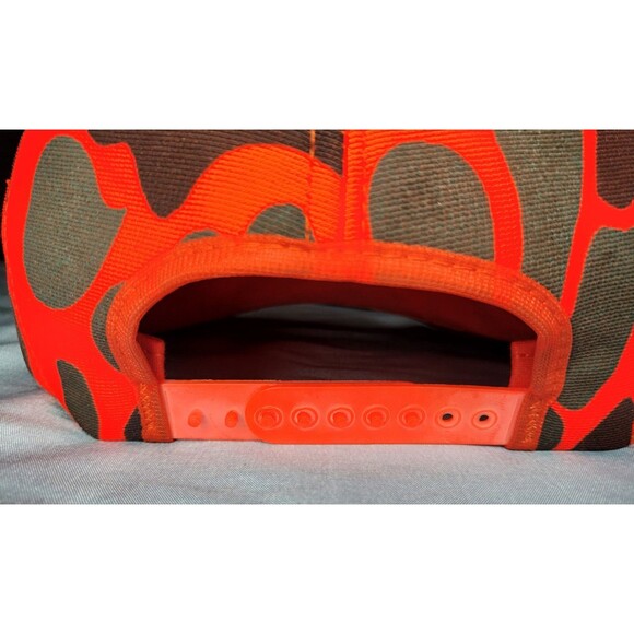 Vintage Frank Upchurch Co Deer Hunting Snapback Cap Hat Orange High Visibility 1 - Picture 8 of 16